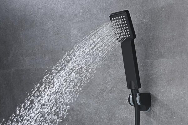 grifo de ducha serie fiyi negro detalle