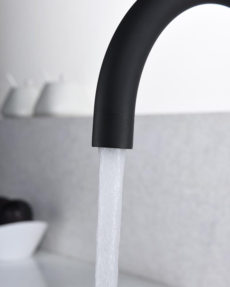 grifo cocina negro manacor flujo